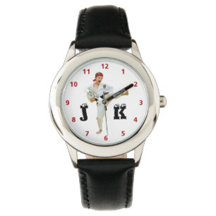 Karate Kicking Black Belt Customise Monogram Watch
