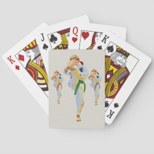 Karate Kicking, Martial Arts, Customisable Playing Cards