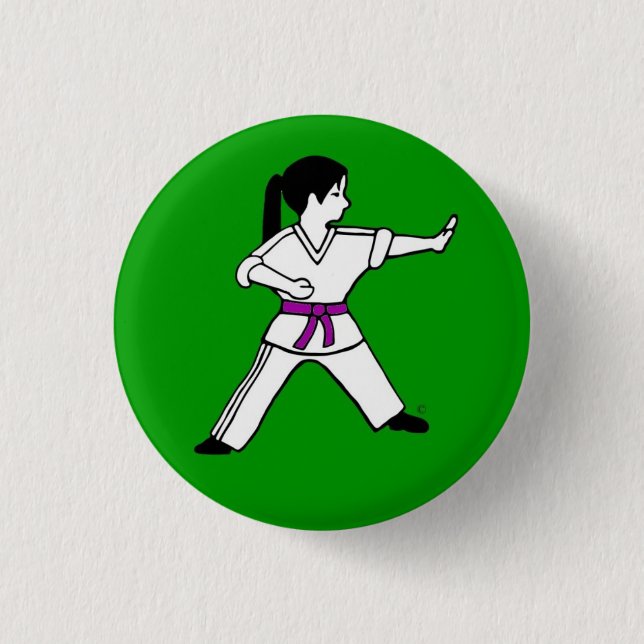 Karate Kid 6 pinback button (Front)