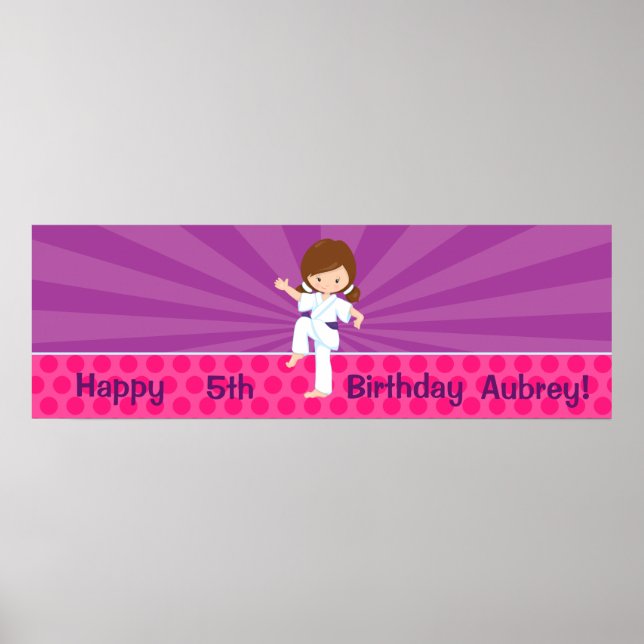 Karate Kid Girl Purple Rays Poster Purple Belt (Front)