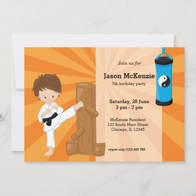 Karate Kids Invitation (Front)