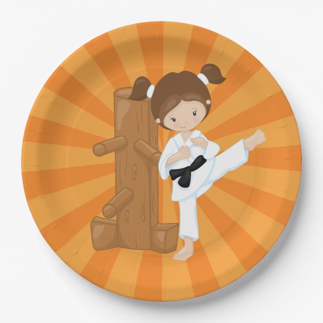 Karate Kids Paper Plate (Front)