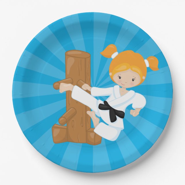 Karate Kids Paper Plate (Front)