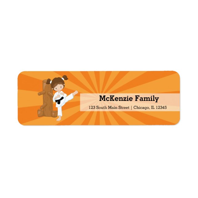 Karate kids return address label (Front)