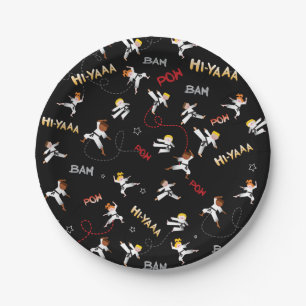 Karate Kids Taekwondo Children Birthday Party Gift Paper Plate