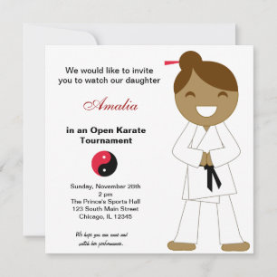 Karate Kids Tournament Invitation