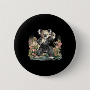 Karate Koala Animal MMA Taekwondo Martial Arts 6 Cm Round Badge
