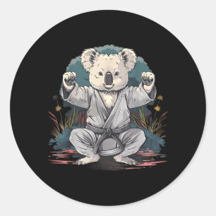 Karate Koala Animal Mma Taekwondo Martial Arts Classic Round Sticker