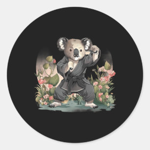 Karate Koala Animal MMA Taekwondo Martial Arts Classic Round Sticker