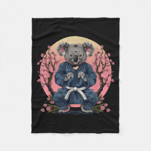 Karate Koala Motif Taekwondo Jiu-Jitsu MMA Fleece Blanket