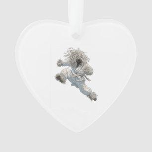 Karate Komondor � Fluffy Fighter Dog Ornament