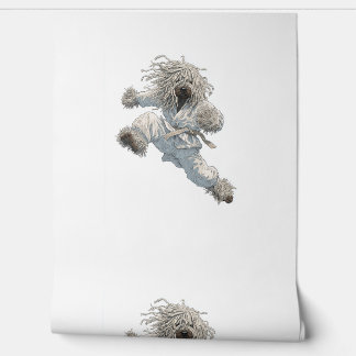 Karate Komondor – Fluffy Fighter Dog Wallpaper