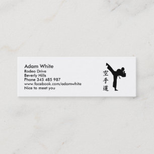 Karate Kung Fu Mini Business Card