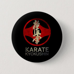 Karate Kyokushin  6 Cm Round Badge