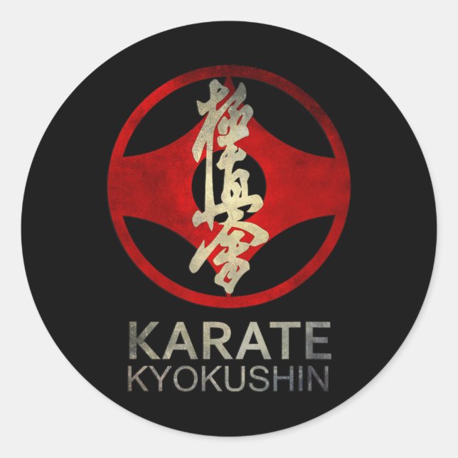 Karate Kyokushin  Classic Round Sticker (Front)