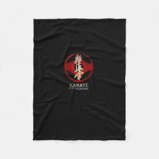 Karate Kyokushin Pullover Hoodie Fleece Blanket