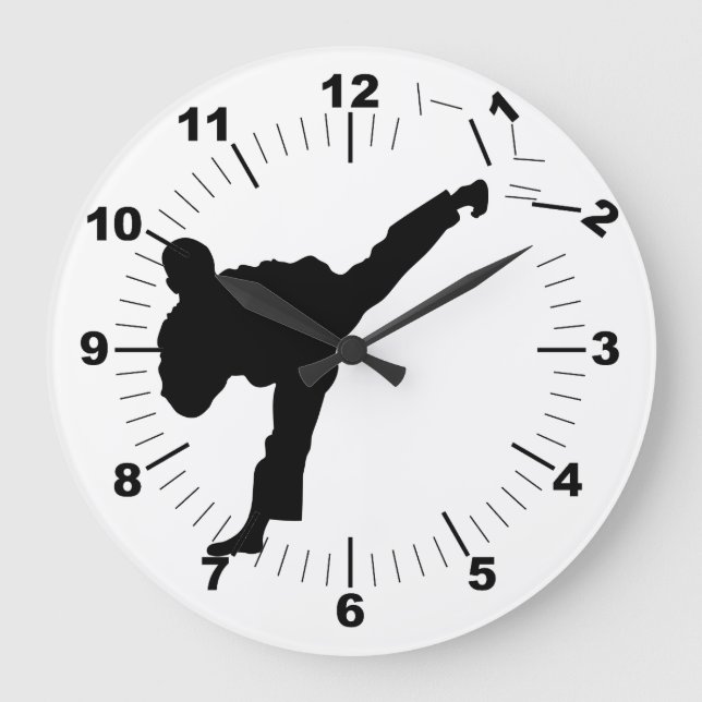 Karate Large Clock (Front)