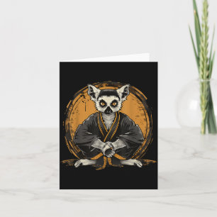Karate Lemur Animal MMA Taekwondo Martial Arts Card