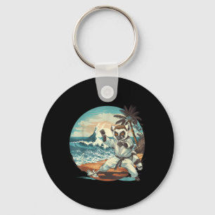 Karate Lemur Motif Taekwondo Jiu-Jitsu MMA Key Ring