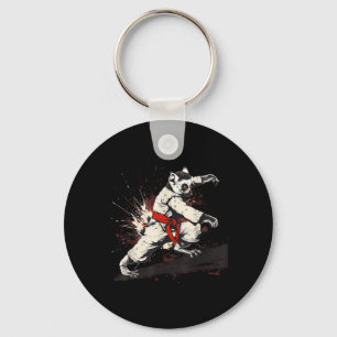 Karate Lemur Motif Taekwondo Jiu-Jitsu MMA Key Ring