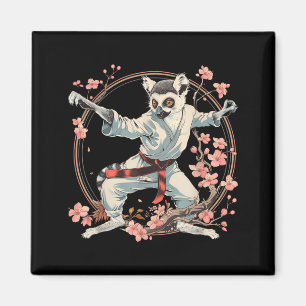 Karate Lemur Motif Taekwondo Jiu-Jitsu MMA Magnet