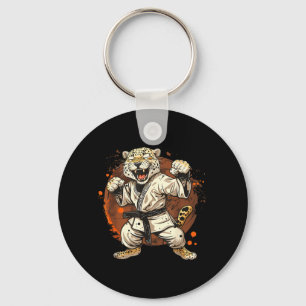 Karate Leopard Animal Mma Taekwondo Martial Arts Key Ring