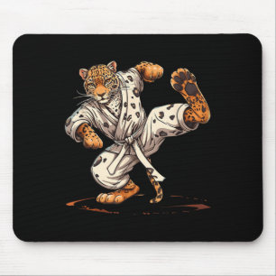 Karate Leopard Animal Mma Taekwondo Martial Arts Mouse Pad
