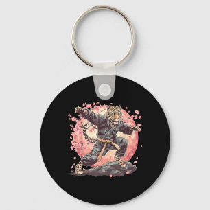 Karate Leopard Motif Taekwondo Jiu-Jitsu MMA Key Ring