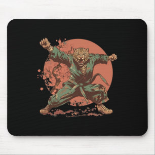 Karate Leopard Motif Taekwondo Jiu-jitsu Mma Kickb Mouse Pad