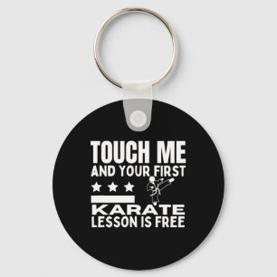 Karate Lesson For Free Coach Funny Karateka Key Ring