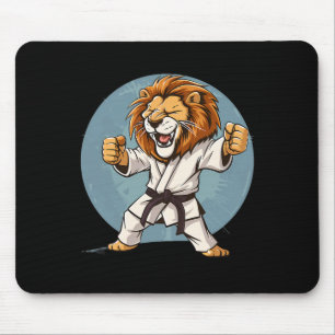Karate Lion Kickboxing Taekwondo Jiu-jitsu Mma Mar Mouse Pad