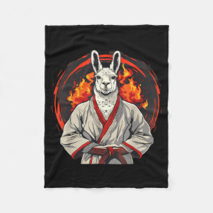Karate Llama Kickboxing Jiu-Jitsu Taekwondo Judo Fleece Blanket