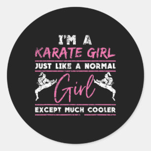 Karate Lover Athlete Women Gift Karate Classic Round Sticker