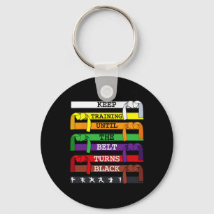 Karate Lover Coach Keep Training Until The Belt Tu Key Ring