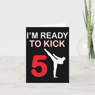 Karate Lovers Gift Boys Birthday Kids Kick 5 Card