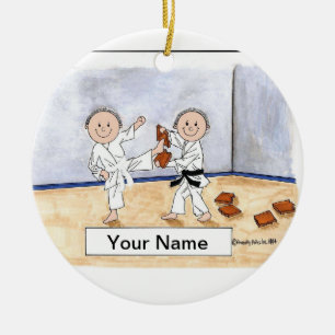 Karate - Male & Male Ceramic Ornament
