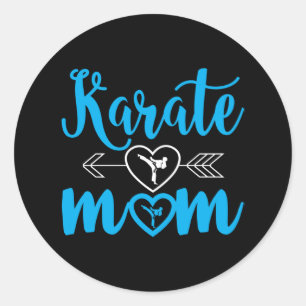 Karate Mama Funny Proud Karate Mom Classic Round Sticker