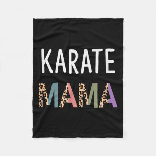 Karate Mama Martial Art Women Gift - Funny Karate Fleece Blanket