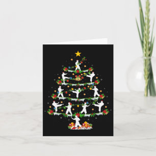 Karate Martial Art Lover Xmas Lighting Karate Chri Card