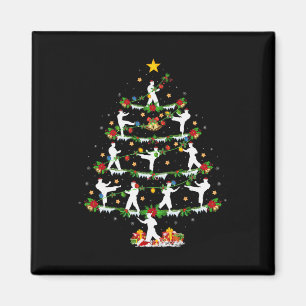 Karate Martial Art Lover Xmas Lighting Karate Chri Magnet