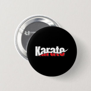 Karate Martial Arts Abstract Swish 6 Cm Round Badge