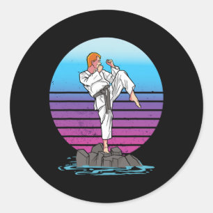 Karate Martial Arts Comt Sports Self-defence Stren Classic Round Sticker