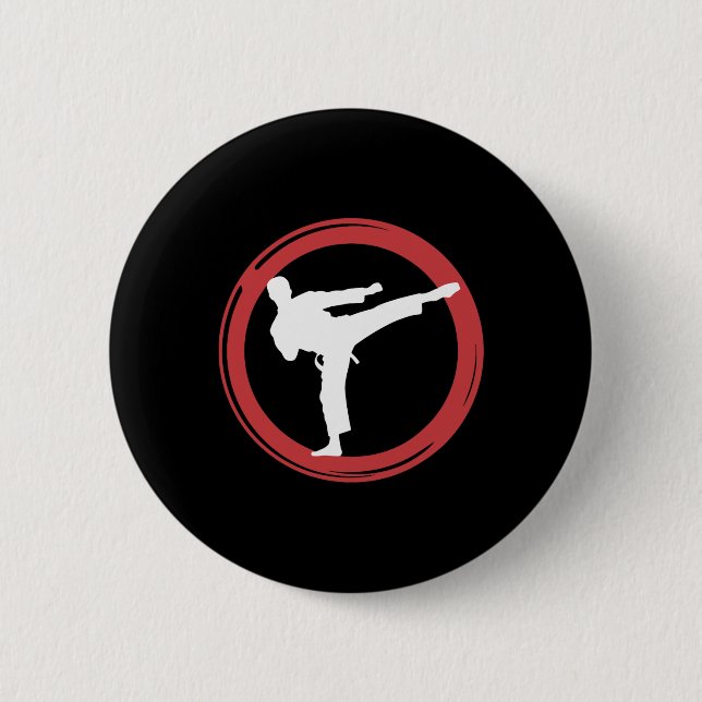 Karate Martial Arts Essence  6 Cm Round Badge (Front)