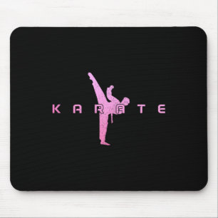 Karate Martial Arts Fighter Black Belt Girls Women Mouse Pad