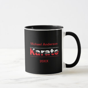 Karate Martial Arts Geometric Typography Arch Mug