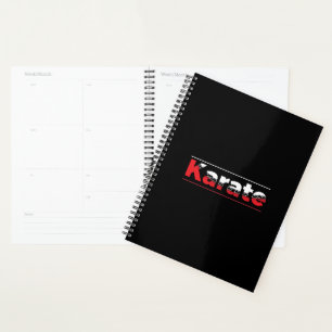 Karate Martial Arts Geometric Typography Arch Planner