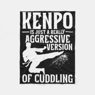 Karate Martial Arts Girl Lady Kenpo School Fighter Fleece Blanket