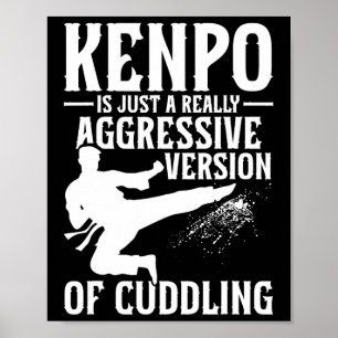 Karate Martial Arts Girl Lady Kenpo School Fighter Poster