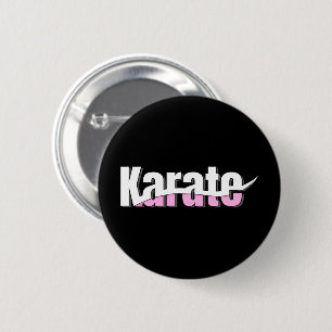 Karate Martial Arts Girly Pink 6 Cm Round Badge