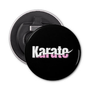 Karate Martial Arts Girly Pink Bottle Opener